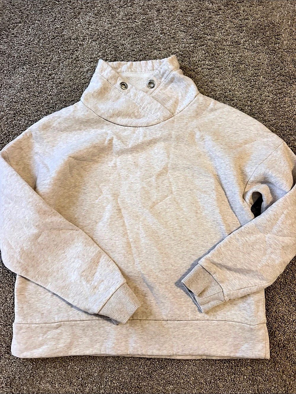 Banana Republic Funnel-Neck Sweatshirt White Medium
